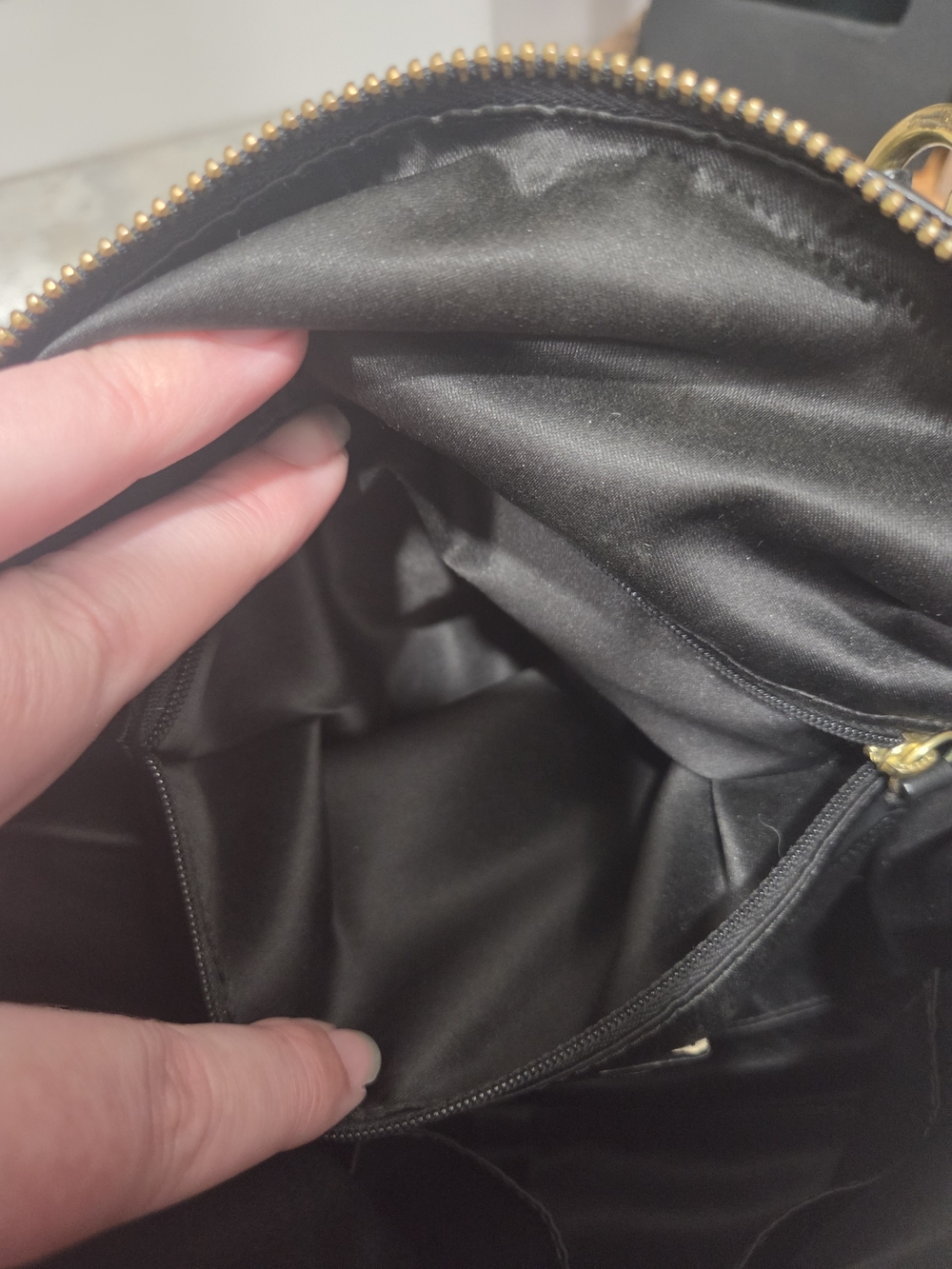 Coach Ashley Black Ruched Leather Satchel with Gold Hardware - Picture 8 of 11